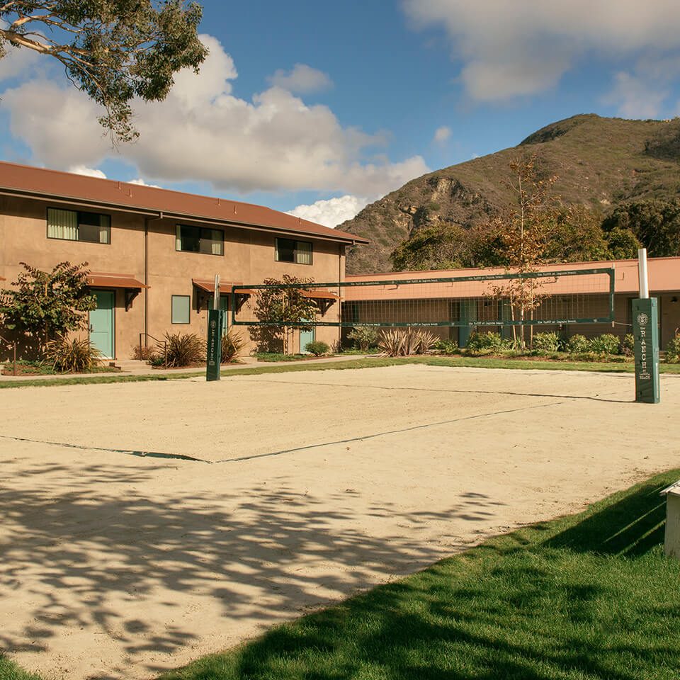 A volleyball court