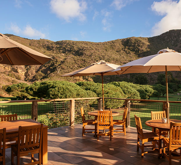 Private dining room patio