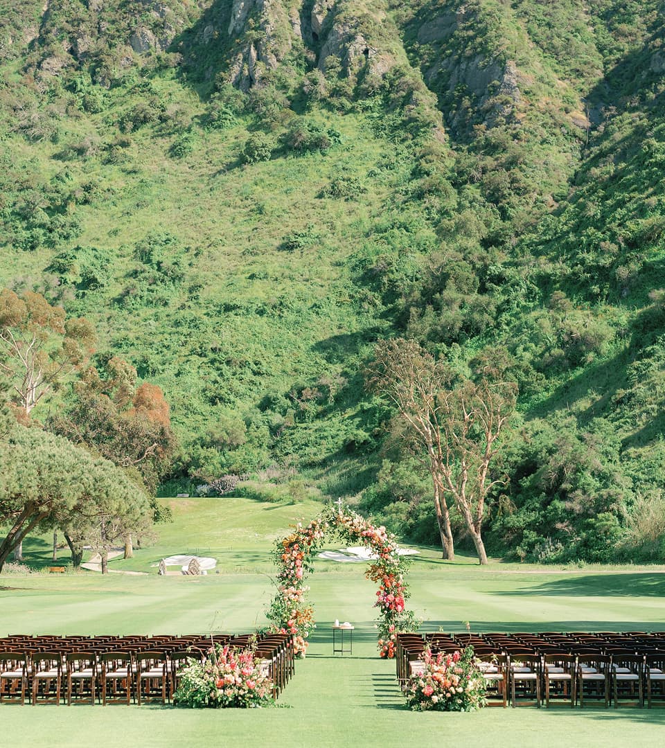 An outdoor wedding