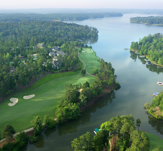 Golf course aerial view