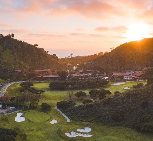 Green valley golf course sunset