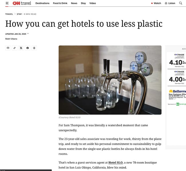 A screenshot of the CNN article