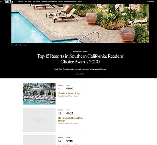 A screenshot of the Conde Nast article
