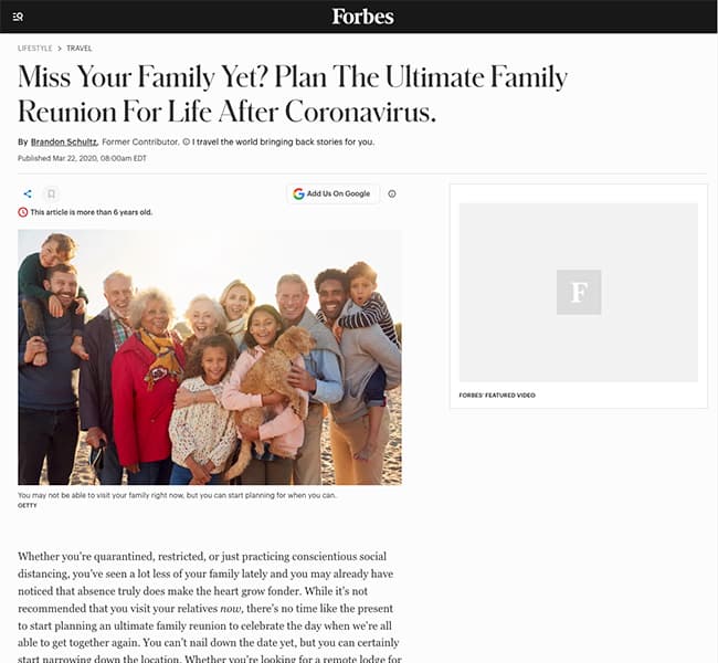 A screenshot of the Forbes article