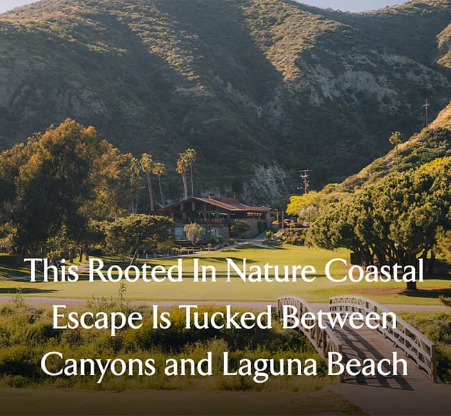 This rooted in nature coastal escape is tucked between canyons and Laguna Beach