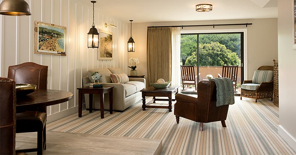 view of living room and balcony space