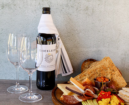 Champagne and charcuterie. 
