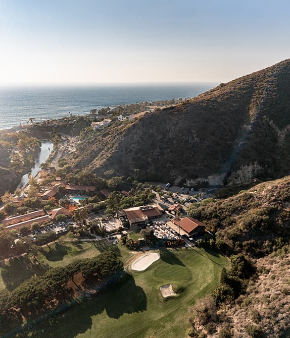 An aerial view of the property